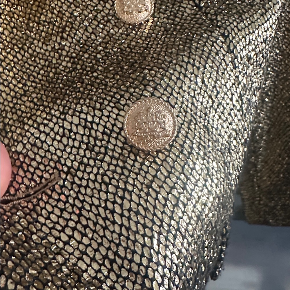 ATTENTIF PARIS ,Gold Women's Suit Jacket - Picture 10 of 10